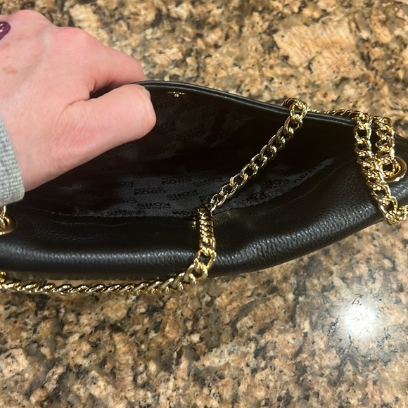 Michael Kors black leather gold chain purse - Picture 8 of 12